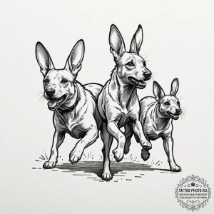 A sketch of the "dags" (dogs) from snatch, ch... - эскиз тату (№1753081611_0, 21.07.2025 07:06) — tattoo-photo.ru