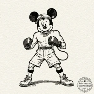 A graphic novel style tattoo of mickey o'neil... - эскиз тату (№1753083410_0, 21.07.2025 07:36) — tattoo-photo.ru
