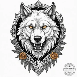 Werewolf, tattoo flash sheet design, on a cle... - эскиз тату (№1753084568_0, 21.07.2025 07:56) — tattoo-photo.ru