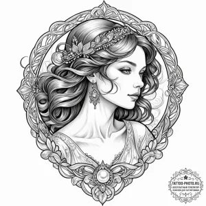 Tattoo design a shimmering effect resembling... - эскиз тату (№1753084900_0, 21.07.2025 08:01) — tattoo-photo.ru