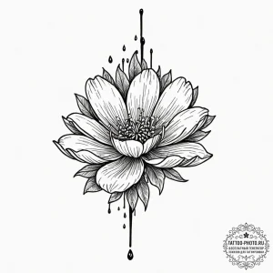 Tattoo sketch a single, falling tear transfor... - эскиз тату (№1753085481_0, 21.07.2025 08:11) — tattoo-photo.ru