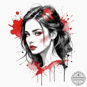 Watercolor sketch of luv, with a single, cold... - эскиз тату (№1753090786_0, 21.07.2025 09:39) — tattoo-photo.ru