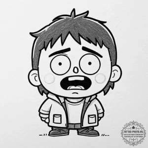 A neo-traditional tattoo of randy marsh from... - эскиз тату (№1753094023_0, 21.07.2025 10:33) — tattoo-photo.ru
