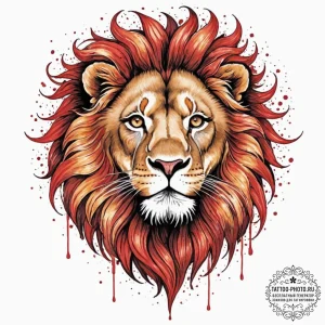 Tattoo sketch a leo lion, its face in intrica... - эскиз тату (№1753094933_0, 21.07.2025 10:48) — tattoo-photo.ru