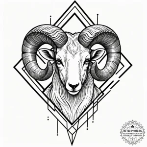 Tattoo sketch an aries ram's head fading into... - эскиз тату (№1753098752_0, 21.07.2025 11:52) — tattoo-photo.ru