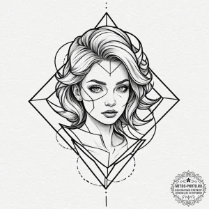 Tattoo design a stylized "hitbox" outline aro... - эскиз тату (№1753098999_0, 21.07.2025 11:56) — tattoo-photo.ru