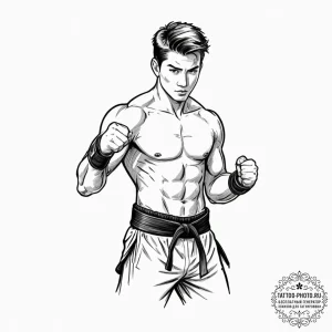 Tattoo sketch a combat sports symbol (e.g., m... - эскиз тату (№1753109652_0, 21.07.2025 14:54) — tattoo-photo.ru
