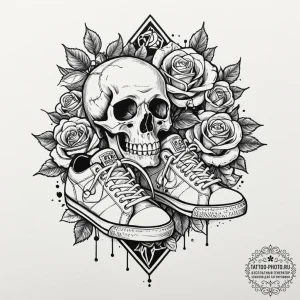 A tattoo flash sheet of items: the sports alm... - эскиз тату (№1753111257_0, 21.07.2025 15:20) — tattoo-photo.ru