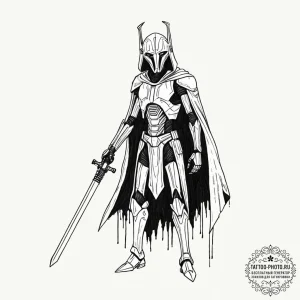 Trash polka sketch of general grievous with h... - эскиз тату (№1753112953_0, 21.07.2025 15:49) — tattoo-photo.ru