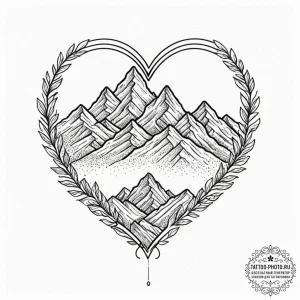 Tattoo design a minimalist tattoo of a heartb... - эскиз тату (№1753117092_0, 21.07.2025 16:58) — tattoo-photo.ru