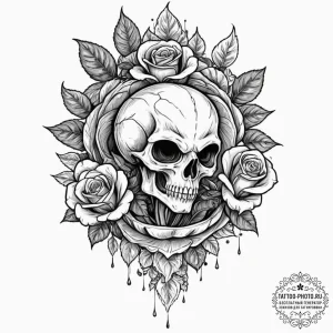 Tattoo sketch a stylized alien flora glowing... - эскиз тату (№1753120136_0, 21.07.2025 17:48) — tattoo-photo.ru
