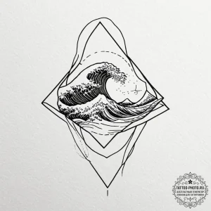 Tattoo design a fine line wave on the inner b... - эскиз тату (№1753120963_0, 21.07.2025 18:02) — tattoo-photo.ru