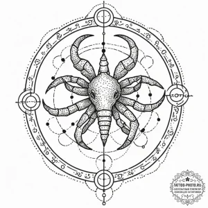 Tattoo sketch a zodiac symbol as a key to an... - эскиз тату (№1753121211_0, 21.07.2025 18:06) — tattoo-photo.ru