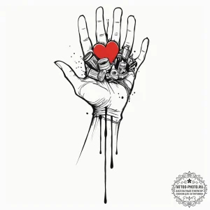 Tattoo design a strong, protective hand holdi... - эскиз тату (№1753126661_0, 21.07.2025 19:37) — tattoo-photo.ru