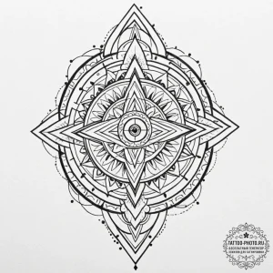 Tattoo design two halves of a telescope, look... - эскиз тату (№1753130735_0, 21.07.2025 20:45) — tattoo-photo.ru