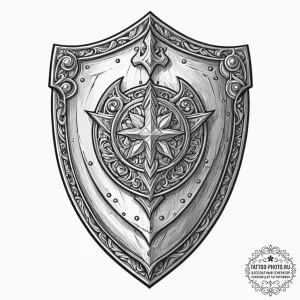 Tattoo design a subtle symbol of a shield or... - эскиз тату (№1753131752_0, 21.07.2025 21:02) — tattoo-photo.ru