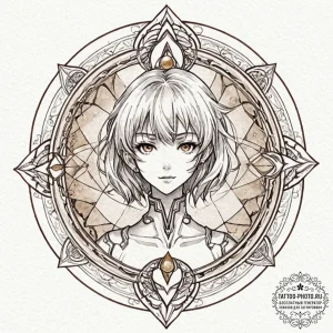 A watercolor tattoo of rei ayanami from evang... - эскиз тату (№1753132091_0, 21.07.2025 21:08) — tattoo-photo.ru