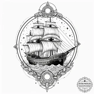 A linework tattoo of the nebuchadnezzar ship.... - эскиз тату (№1753133466_0, 21.07.2025 21:31) — tattoo-photo.ru