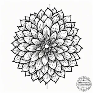 Tattoo design a fine line pattern of falling... - эскиз тату (№1753135140_0, 21.07.2025 21:59) — tattoo-photo.ru