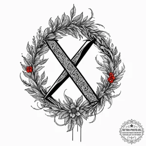 137. tattoo design: an "ud" rune integrated w... - эскиз тату (№1753135218_0, 21.07.2025 22:00) — tattoo-photo.ru