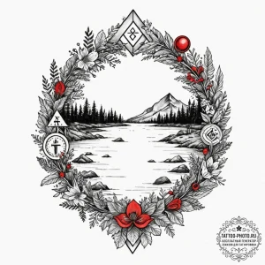 122. tattoo design: a "lelya" rune integrated... - эскиз тату (№1753138161_0, 21.07.2025 22:49) — tattoo-photo.ru