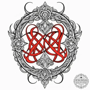 Tattoo sketch gemini's twin glyphs intertwine... - эскиз тату (№1753139856_0, 21.07.2025 23:17) — tattoo-photo.ru