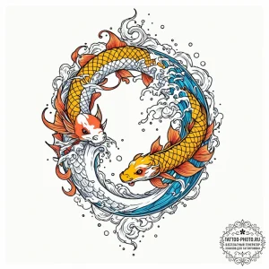 Tattoo design a glowing orb split into two ha... - эскиз тату (№1753144197_0, 22.07.2025 00:29) — tattoo-photo.ru