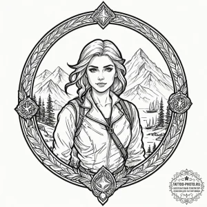 A sketch of ciri training at kaer morhen, det... - эскиз тату (№1753144621_0, 22.07.2025 00:37) — tattoo-photo.ru