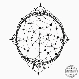Tattoo sketch a small dotwork constellation r... - эскиз тату (№1753144940_0, 22.07.2025 00:42) — tattoo-photo.ru
