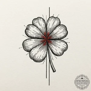 Clover, artistic tattoo sketch, sketch tattoo... - эскиз тату (№1753145440_0, 22.07.2025 00:50) — tattoo-photo.ru