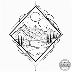 Tattoo sketch a stylized loading screen progr... - эскиз тату (№1753145608_0, 22.07.2025 00:53) — tattoo-photo.ru