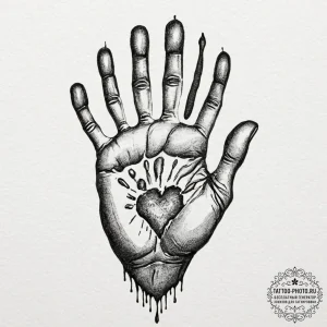 Tattoo sketch a child's footprint or handprin... - эскиз тату (№1753153347_0, 22.07.2025 03:02) — tattoo-photo.ru