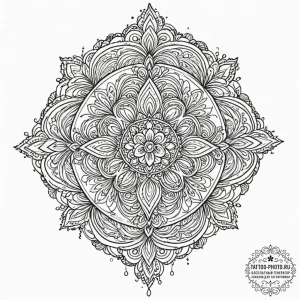 Unalome, concept art for tattoo, on a clean w... - эскиз тату (№1753154848_0, 22.07.2025 03:27) — tattoo-photo.ru