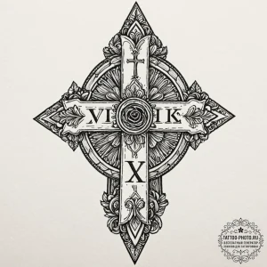 Roman numerals, tattoo flash sheet design, sk... - эскиз тату (№1753155691_0, 22.07.2025 03:41) — tattoo-photo.ru