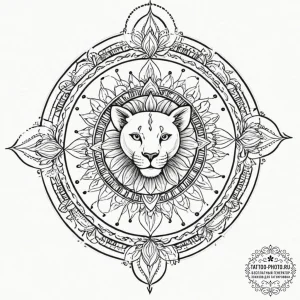 Tattoo design a zodiac animal's spirit appear... - эскиз тату (№1753159752_0, 22.07.2025 04:49) — tattoo-photo.ru