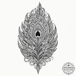A detailed shot of the intricate pattern on a... - эскиз тату (№1753159833_0, 22.07.2025 04:50) — tattoo-photo.ru