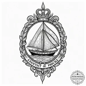 Tattoo design a single, powerful, abstract br... - эскиз тату (№1753166535_0, 22.07.2025 06:42) — tattoo-photo.ru