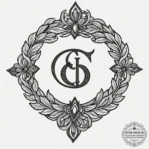 Tattoo sketch a stylized "gg" good game symbo... - эскиз тату (№1753172217_0, 22.07.2025 08:16) — tattoo-photo.ru