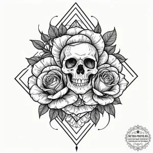 Tattoo sketch a subtle geometric pattern on t... - эскиз тату (№1753175921_0, 22.07.2025 09:18) — tattoo-photo.ru