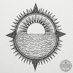 An empty, sun-drenched swimming pool in late... - эскиз тату (№1753175999_0, 22.07.2025 09:19) — tattoo-photo.ru