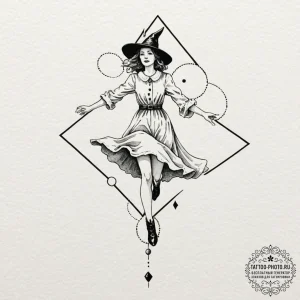A watercolor sketch of thomasin from the witc... - эскиз тату (№1753176788_0, 22.07.2025 09:33) — tattoo-photo.ru