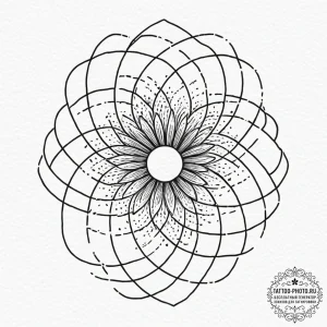 Tattoo sketch a series of concentric circles,... - эскиз тату (№1753180419_0, 22.07.2025 10:33) — tattoo-photo.ru