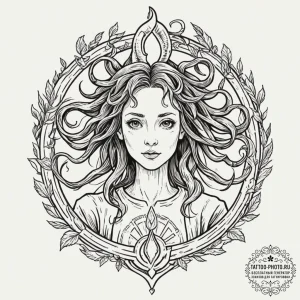 A linework design of the labyrinth from pan's... - эскиз тату (№1753181050_0, 22.07.2025 10:44) — tattoo-photo.ru