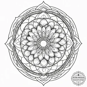 Tattoo design an abstract 'portal' on one, le... - эскиз тату (№1753181605_0, 22.07.2025 10:53) — tattoo-photo.ru