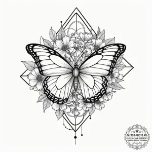 Tattoo sketch a half-skeletal, half-living bu... - эскиз тату (№1753182322_0, 22.07.2025 11:05) — tattoo-photo.ru