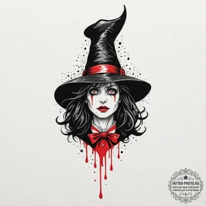 A sketch of the babadook from the pop-up book... - эскиз тату (№1753188840_0, 22.07.2025 12:54) — tattoo-photo.ru