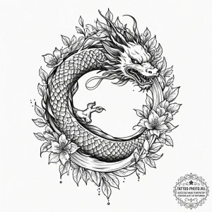 Tattoo design a human figure becoming one wit... - эскиз тату (№1753188914_0, 22.07.2025 12:55) — tattoo-photo.ru