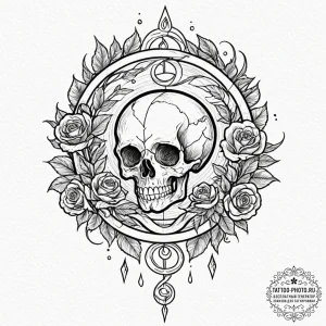 Tattoo sketch a zodiac glyph with its corresp... - эскиз тату (№1753189306_0, 22.07.2025 13:01) — tattoo-photo.ru