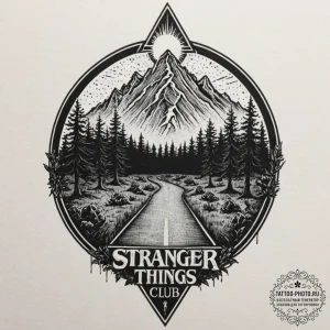 The hellfire club logo from stranger things,... - эскиз тату (№1753198648_0, 22.07.2025 15:37) — tattoo-photo.ru
