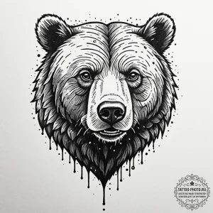 A sketch of an armored bear (panserbjгёrne) l... - эскиз тату (№1753198819_0, 22.07.2025 15:40) — tattoo-photo.ru